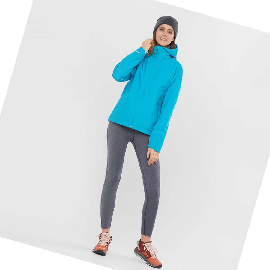 Chaquetas Salomon OUTLINE GORE-TEX WATERPROOF 2.5L Mujer Azules | MX 2489KOR